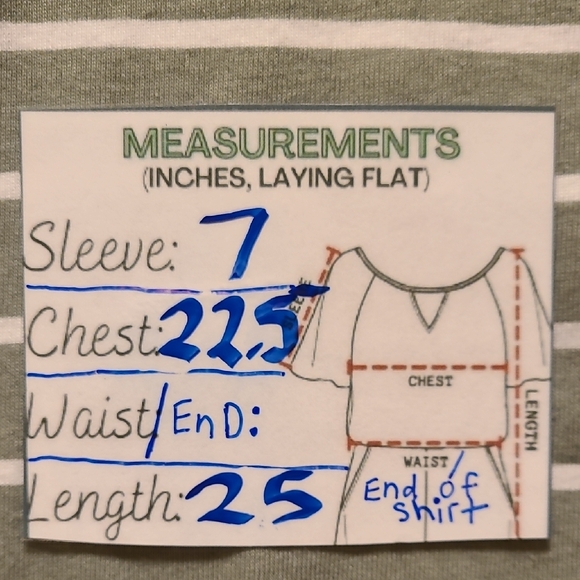 Croft & Barrow Green White Striped Relaxed Fit Short Sleeve Tee 100% Cot… - Picture 5 of 5